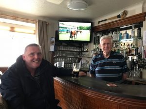 Brandon and John at the local pub in Moville - now they had some stories!